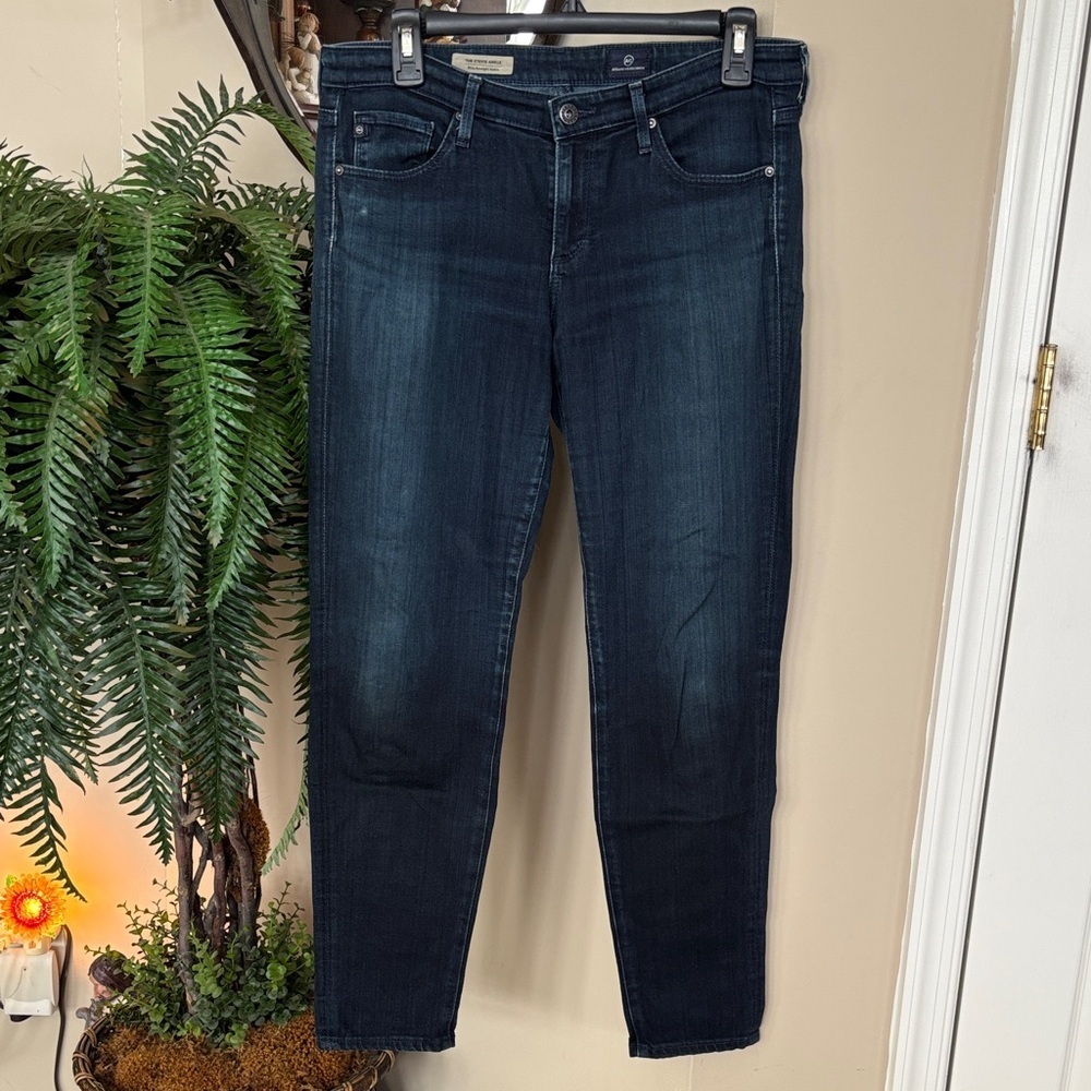 AG Adriano Goldschmied The Stevie Ankle Slim Straight Ankle Jeans Dark Blue Wash